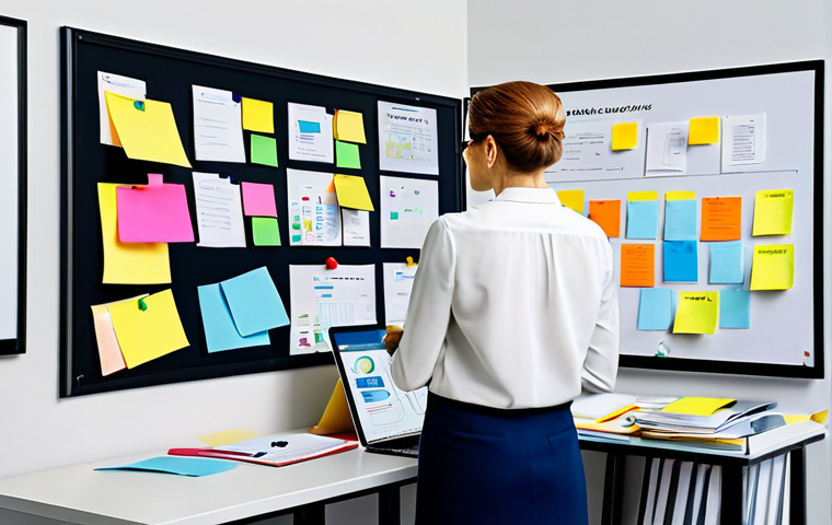 세일즈 퍼널 콘텐츠 마케팅 최적화 - Audience Understanding**

"A marketing professional in a modern office setting, analyzing data dashb...