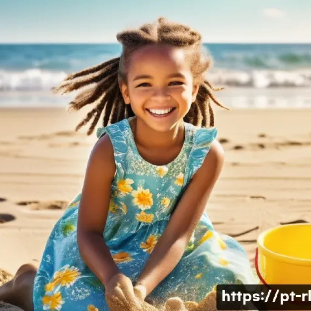 세일즈 퍼널에서의 고객 데이터 활용의 중요성 - **Prompt:** "A young girl, around 7 years old, wearing a colorful, age-appropriate sundress with a f...