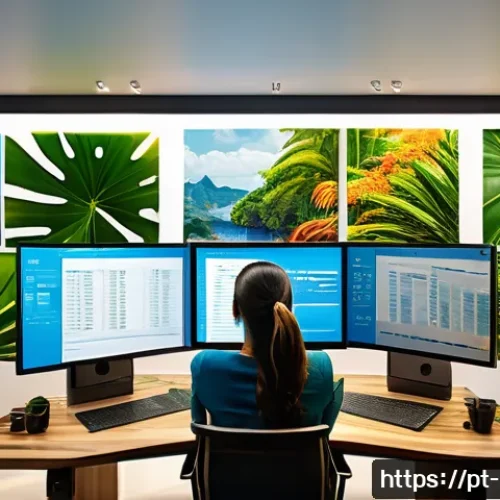 Home 33 세일즈 퍼널에서의 효과적인 프로모션 전략 - A modern Brazilian digital marketing office scene with a diverse team of young professionals analyzi...