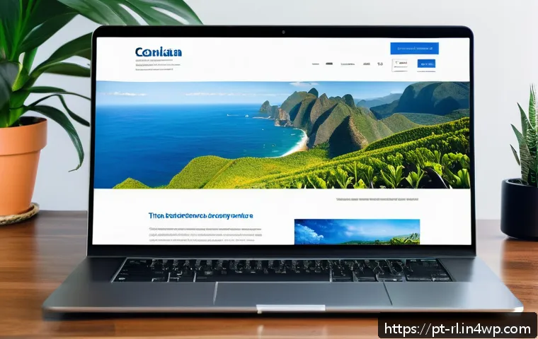 세일즈 퍼널에서의 매력적인 랜딩 페이지 설계 - A modern, professional landing page design displayed on a sleek laptop screen, showcasing a clean la...